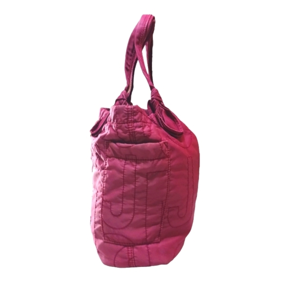 MARC JACOBS Workwear Pink Embroidered Logo Quilted Tote Bag - Picture 3 of 14